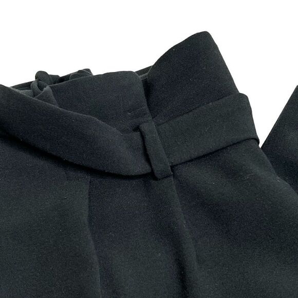 Josie Natori black core crepe paper bag waist pants size 12 - Picture 8 of 15